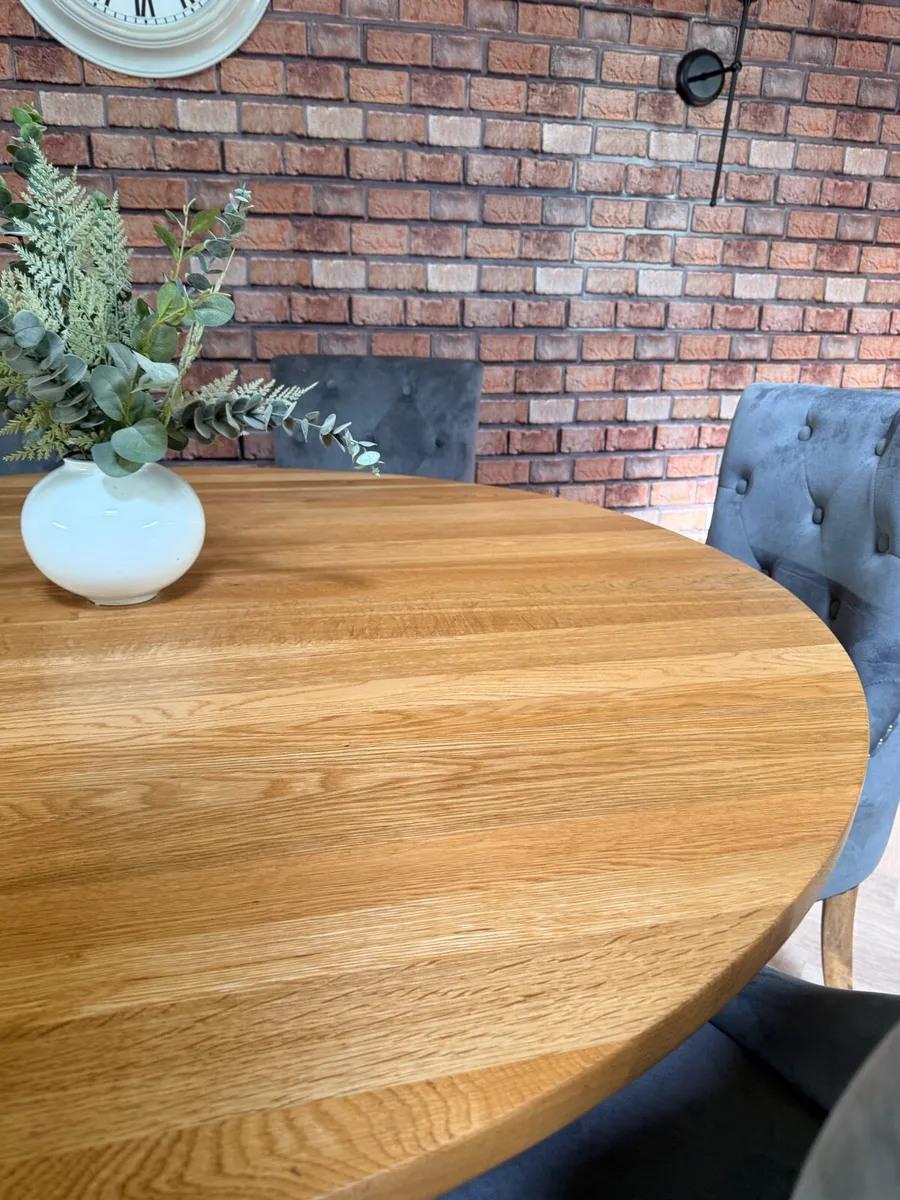 (Ex-display) solid oak kitchen table & 6 chairs - Image 3