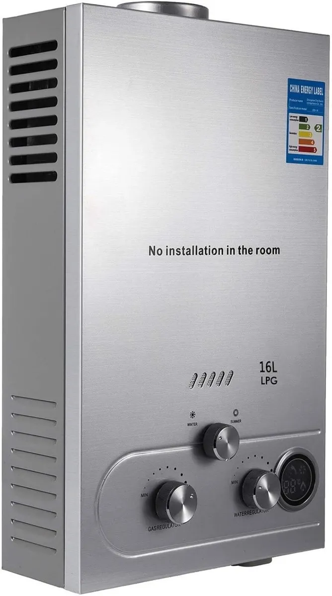 Gas Water Heater 16L LPG Instant Boiler 32KW - Image 1