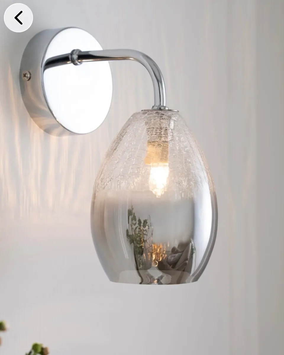 Pair of Next smoke grey wall lights  brand new in - Image 2