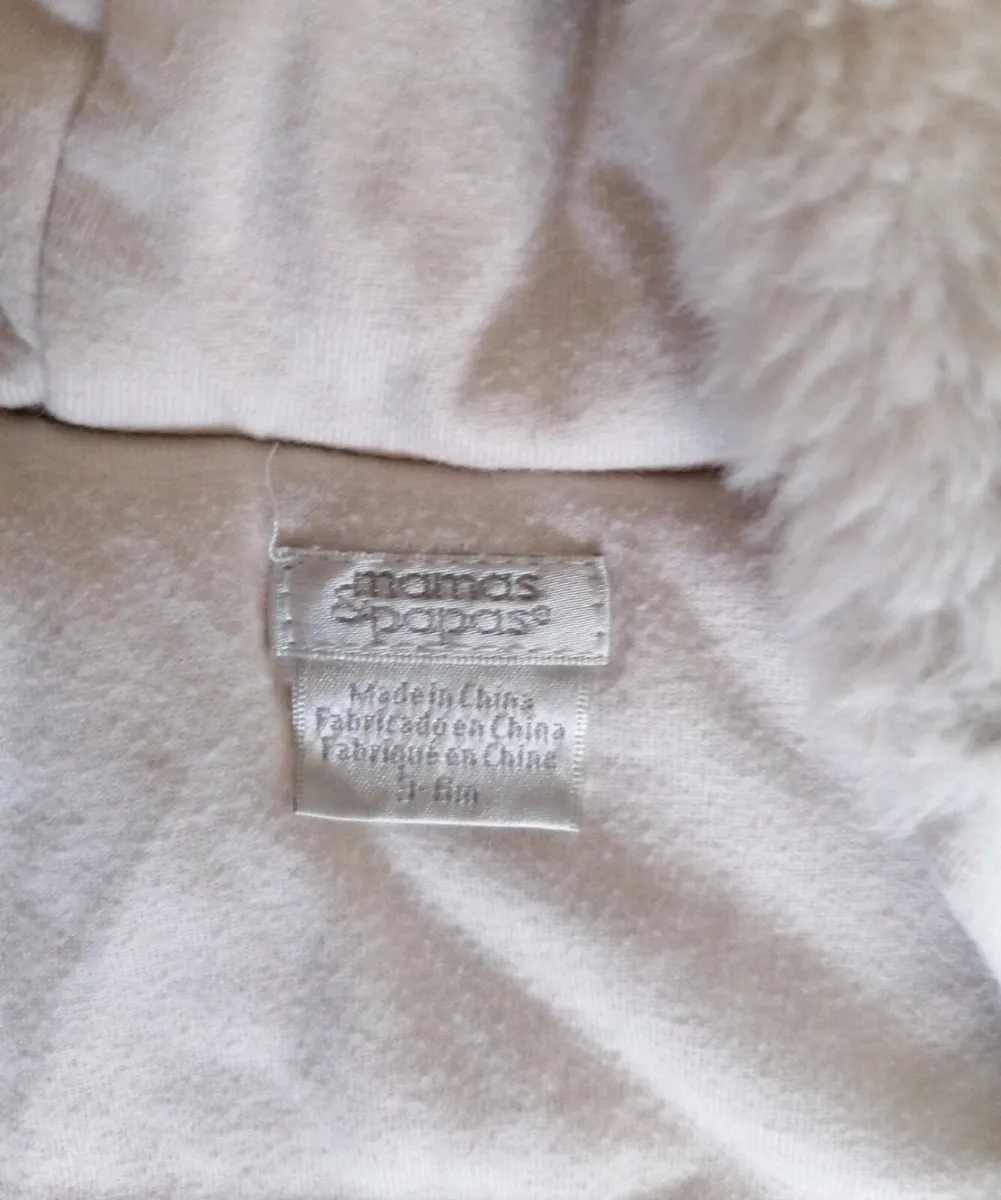 Mamas & Papas Fraux Fur Pramsuit - Image 2