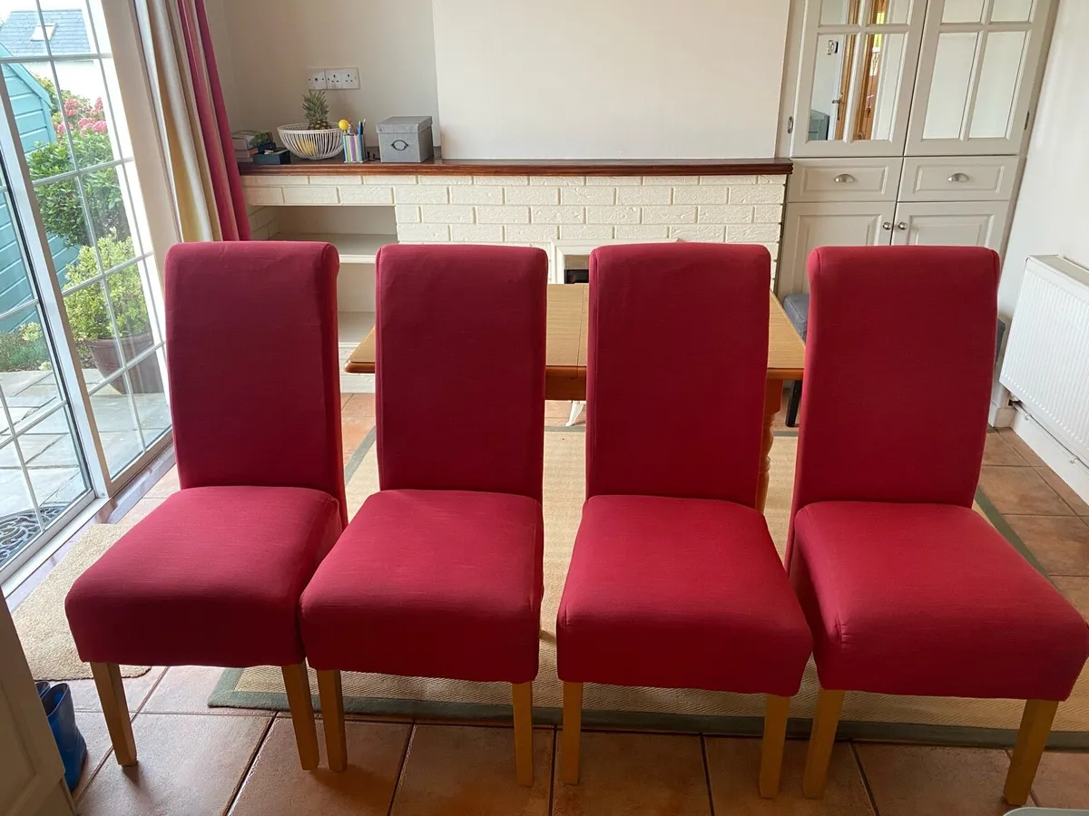 Extendable Kitchen Table & 4 Upholstered Chairs - Image 2