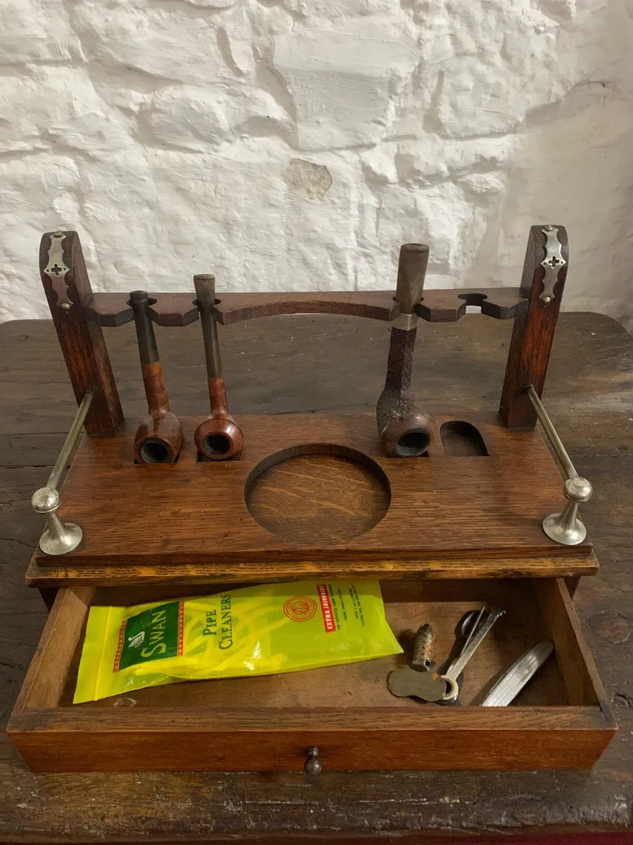 Victorian oak smokers companion. - Image 2