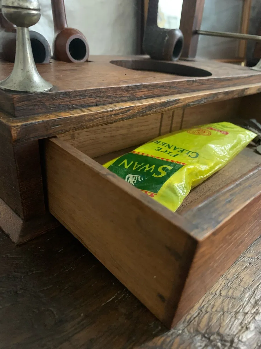 Victorian oak smokers companion. - Image 4