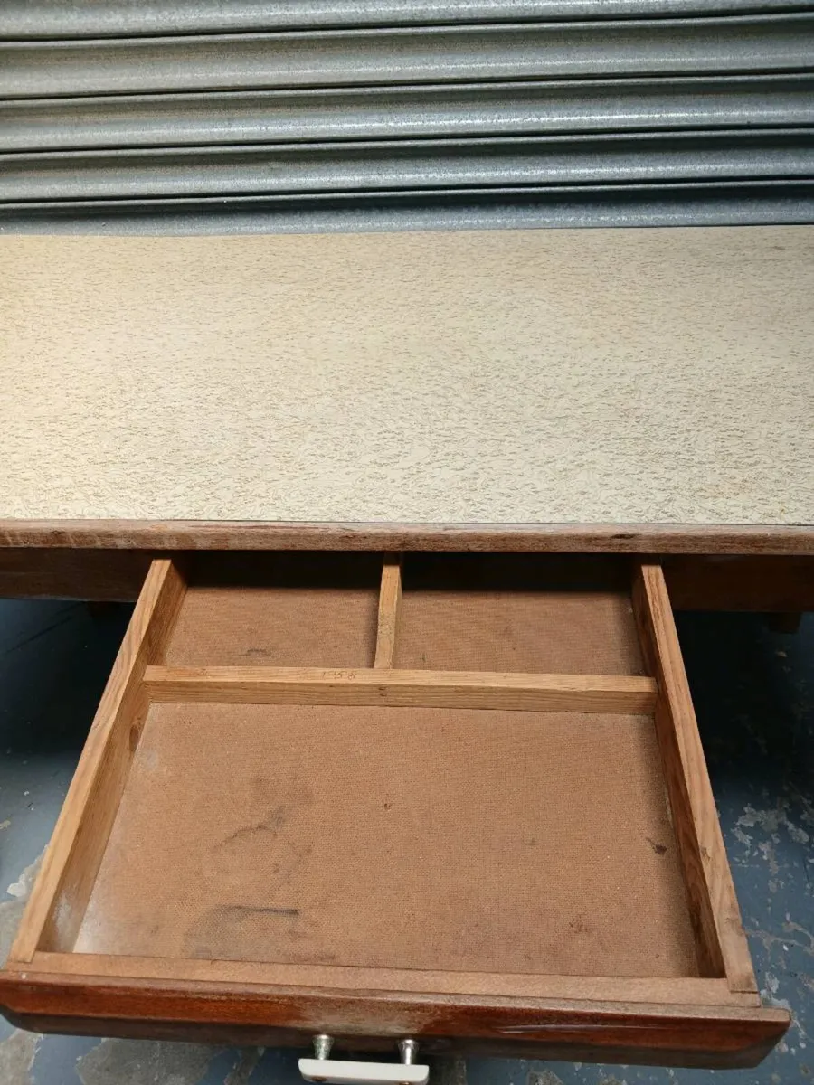 Mid-Century Wooden Kitchen Table with Formica Top - Image 3
