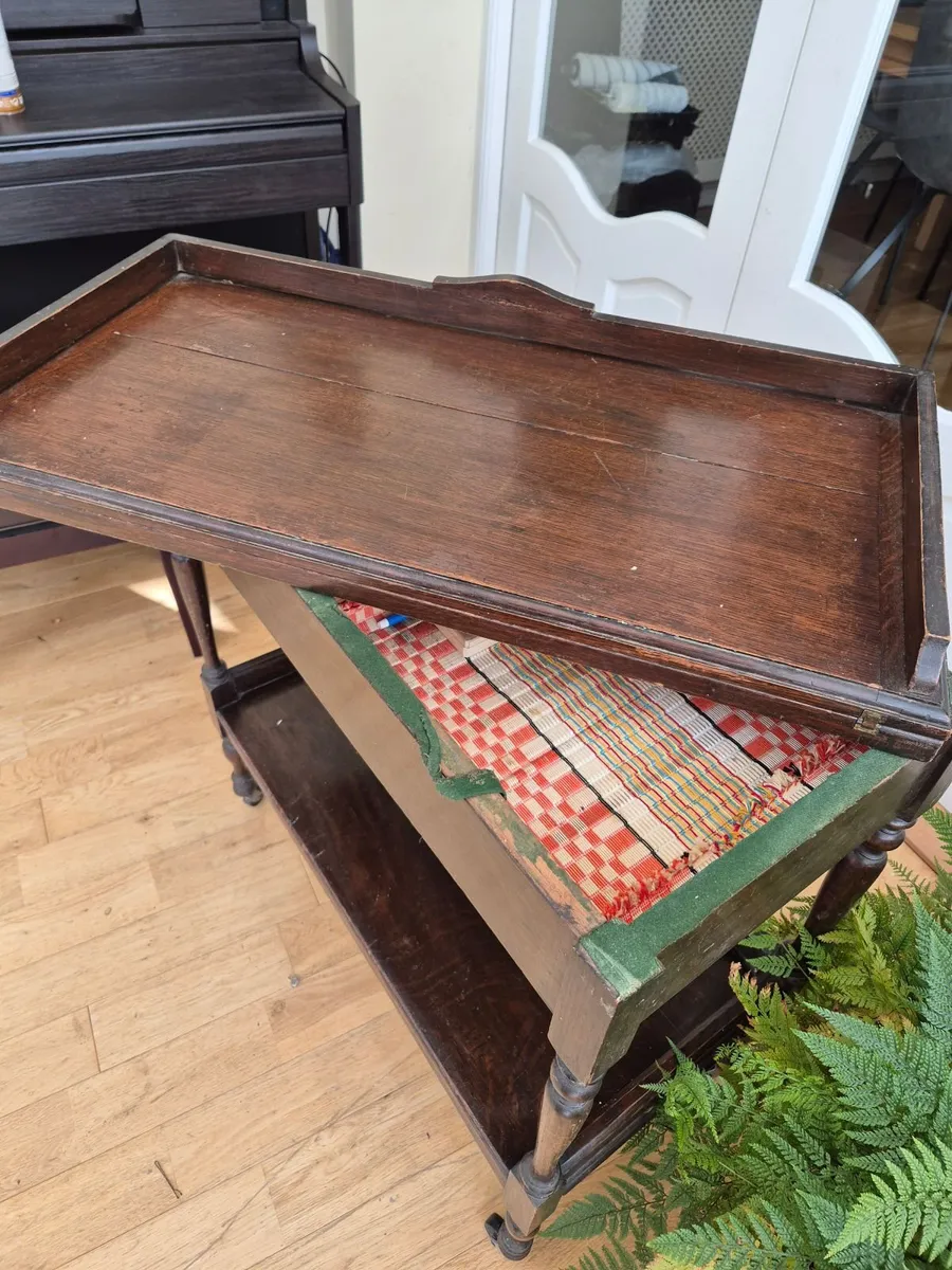 Vintage Card Table / Tea Trolley - Image 1