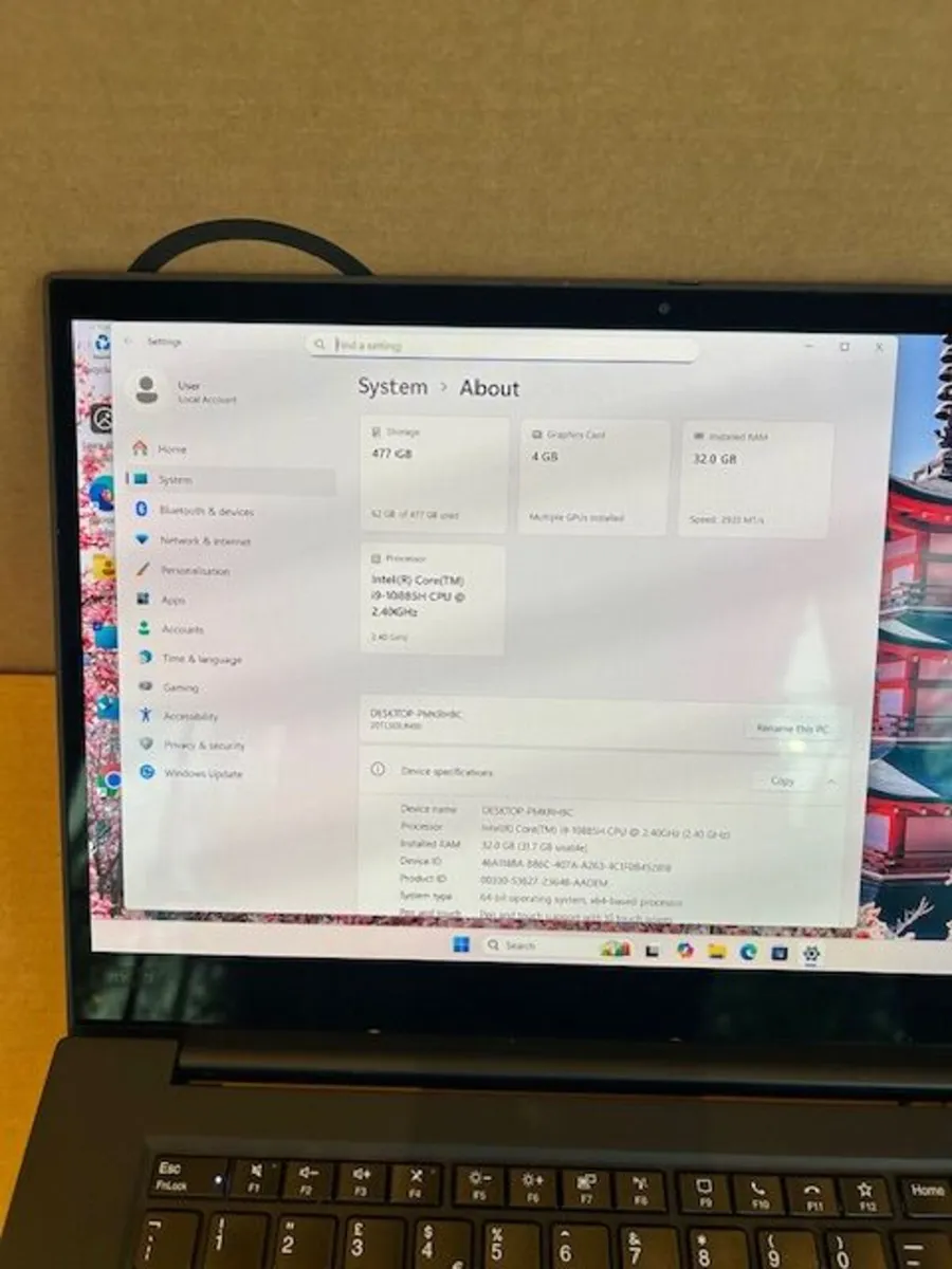 Lenovo X1 Extreme 15.6" Touch i9 32GB SSD 4GB GPU - Image 3