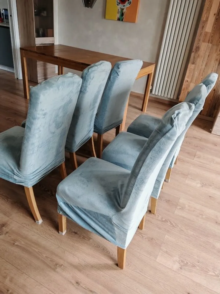Extendable Dinning Table & 6 Chairs - Image 2