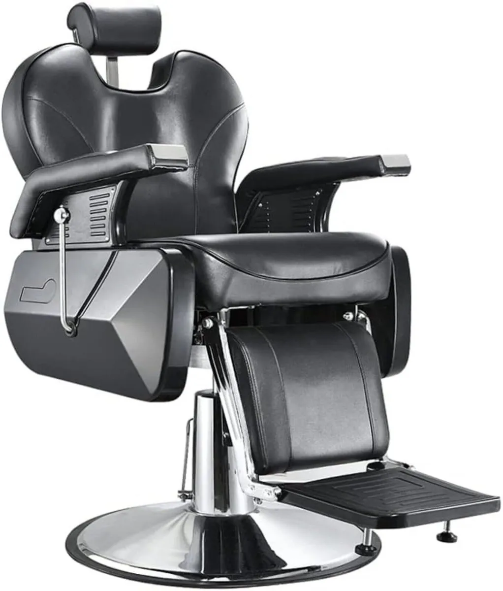 Professional Black Hydraulic Barber Chair - Image 4