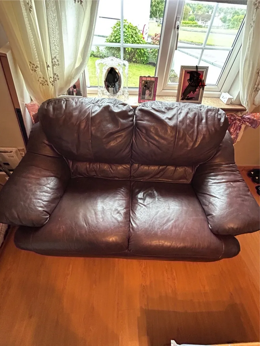 Two Leather 2 seater couch’s - Image 3