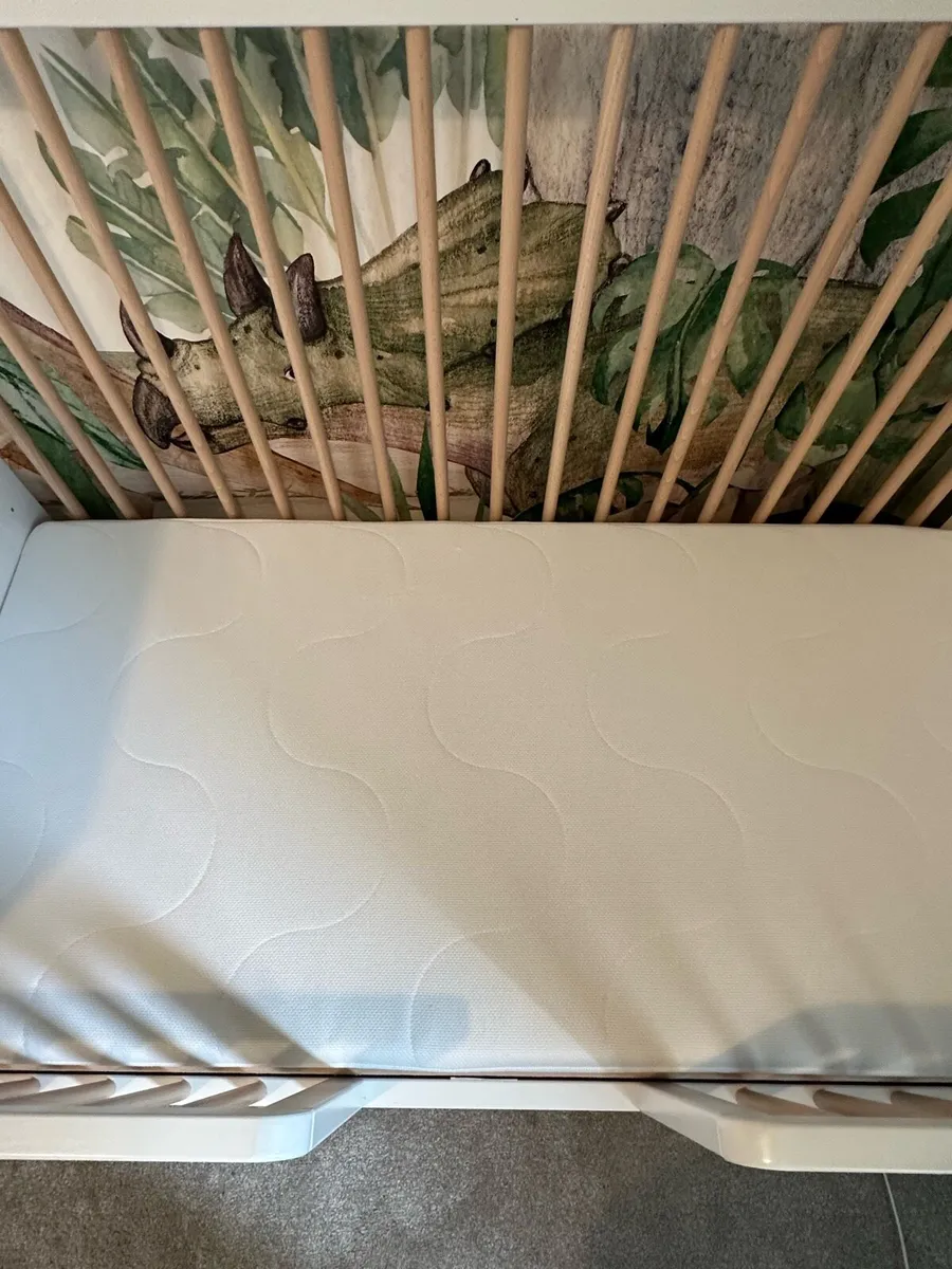 IKEA MYLLRA COT with drawer and accessories - Image 3