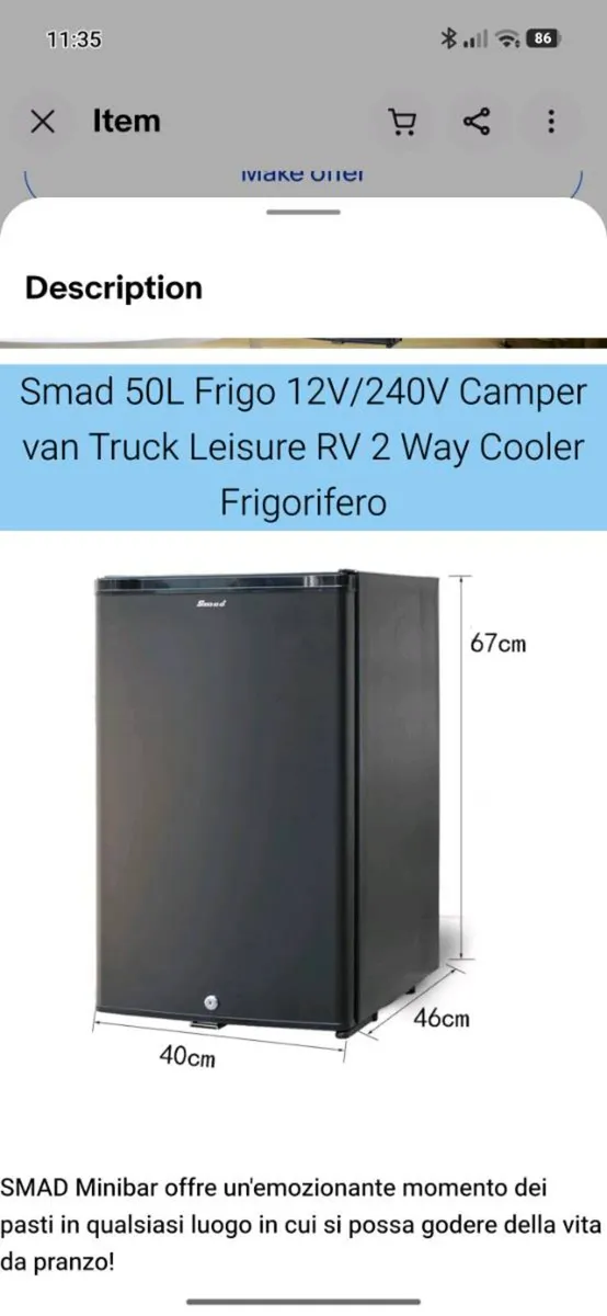 Campervan fridge. - Image 4