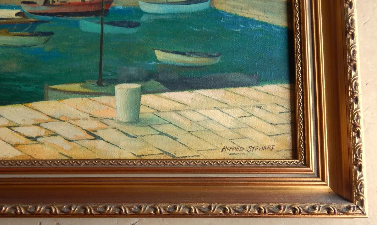 Vintage Signed Oil on Canvas Painting - Image 3