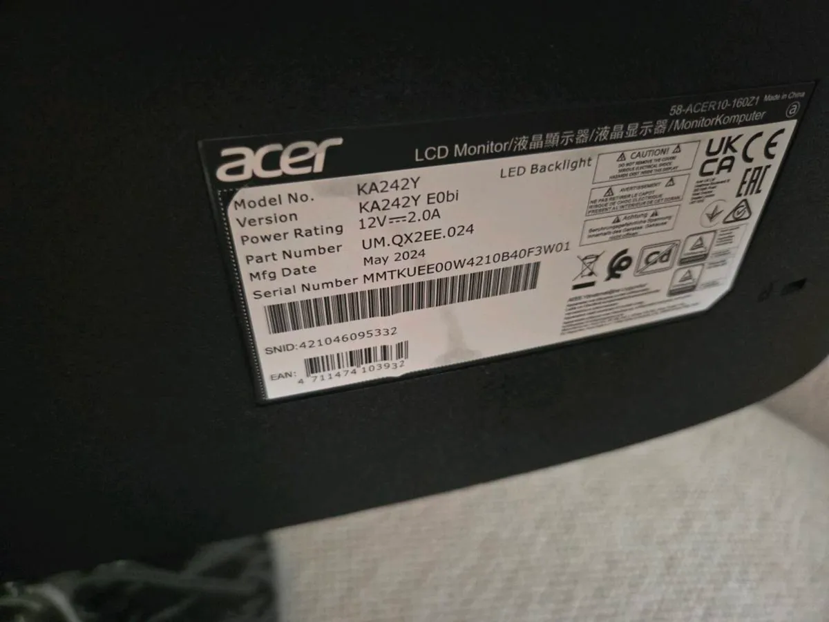Acer 24" Monitor - Image 3