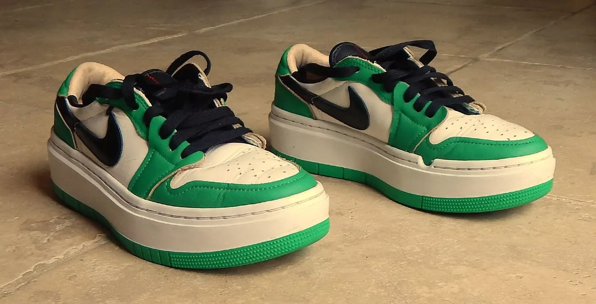 Ladies Air Jordan 1 Low SE Elevate in Lucky Green - Image 1