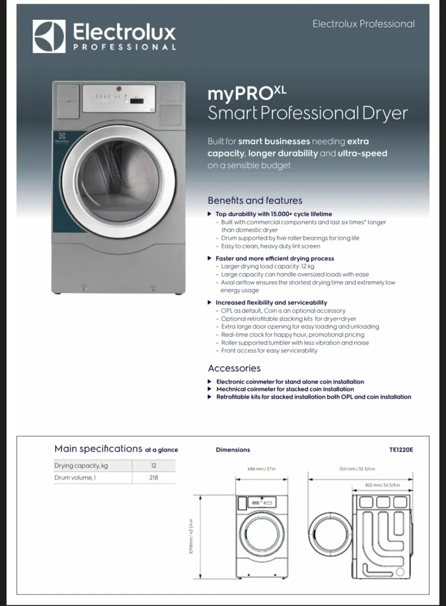Industrial Washing Machine & Tumble Dryer - Image 3
