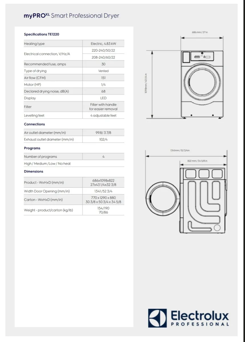 Industrial Washing Machine & Tumble Dryer - Image 4
