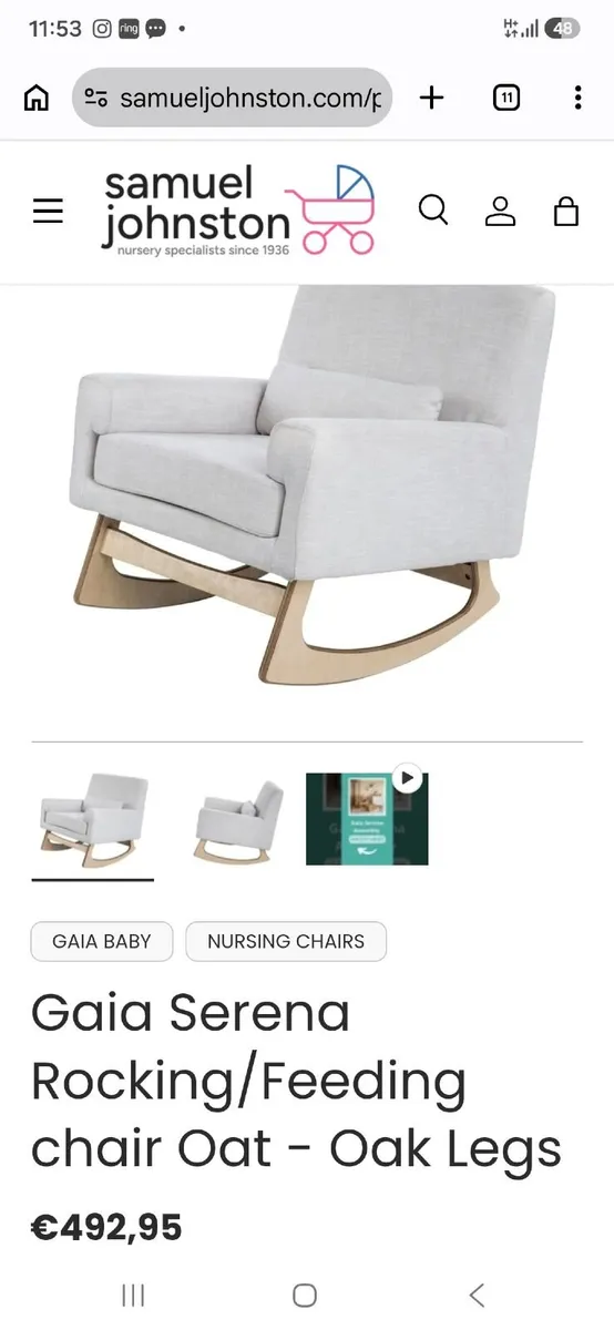 Gaia Serena Nursing / Rocking  chair - Image 2