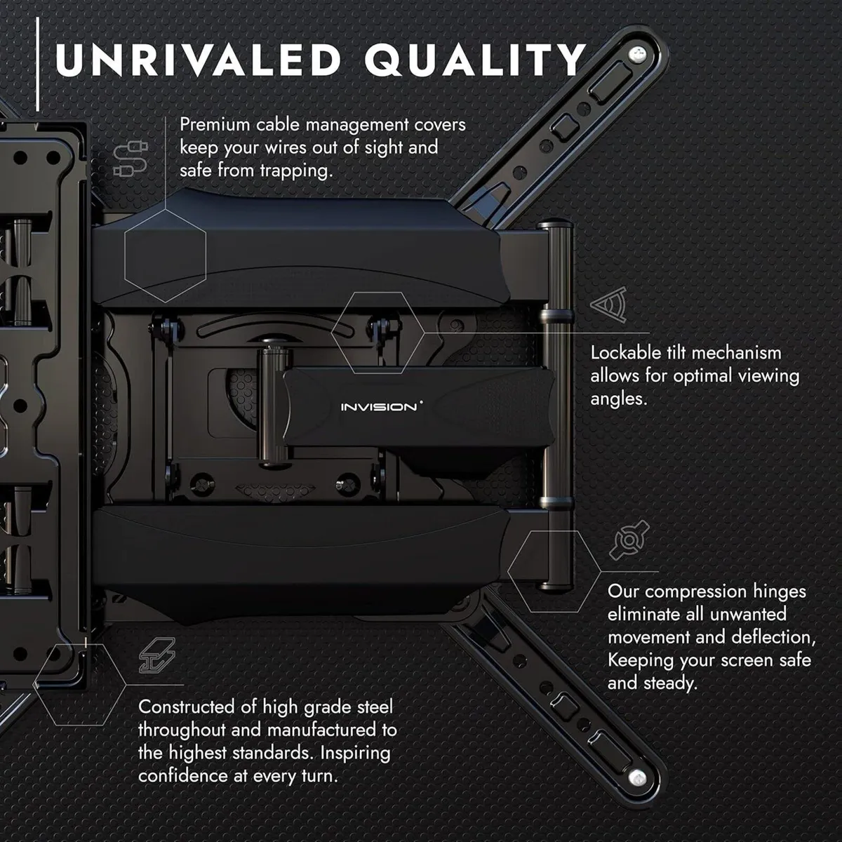 24–60 Inch Full-Motion TV Wall Mount Bracket - Image 2