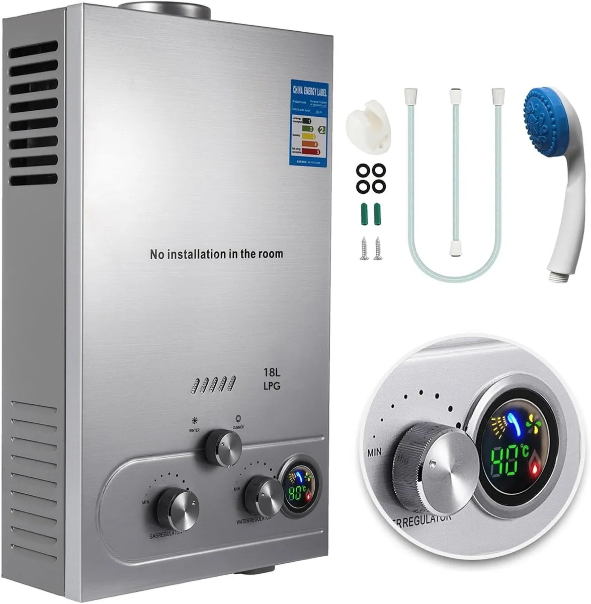 18L Gas Water Heater LPG Butane Propane Boiler - Image 4