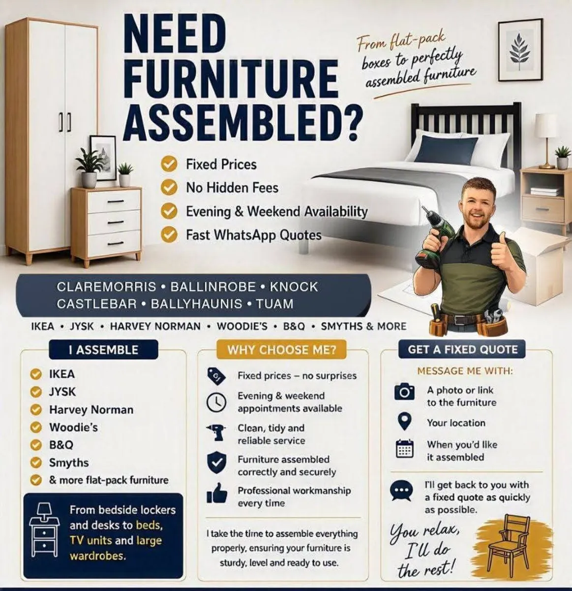 Flat Pack, IKEA & More Furniture Assembly , Clarem - Image 2