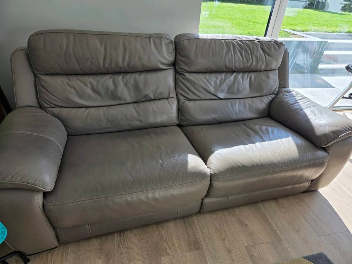 Electric reclining leather couches - Image 1