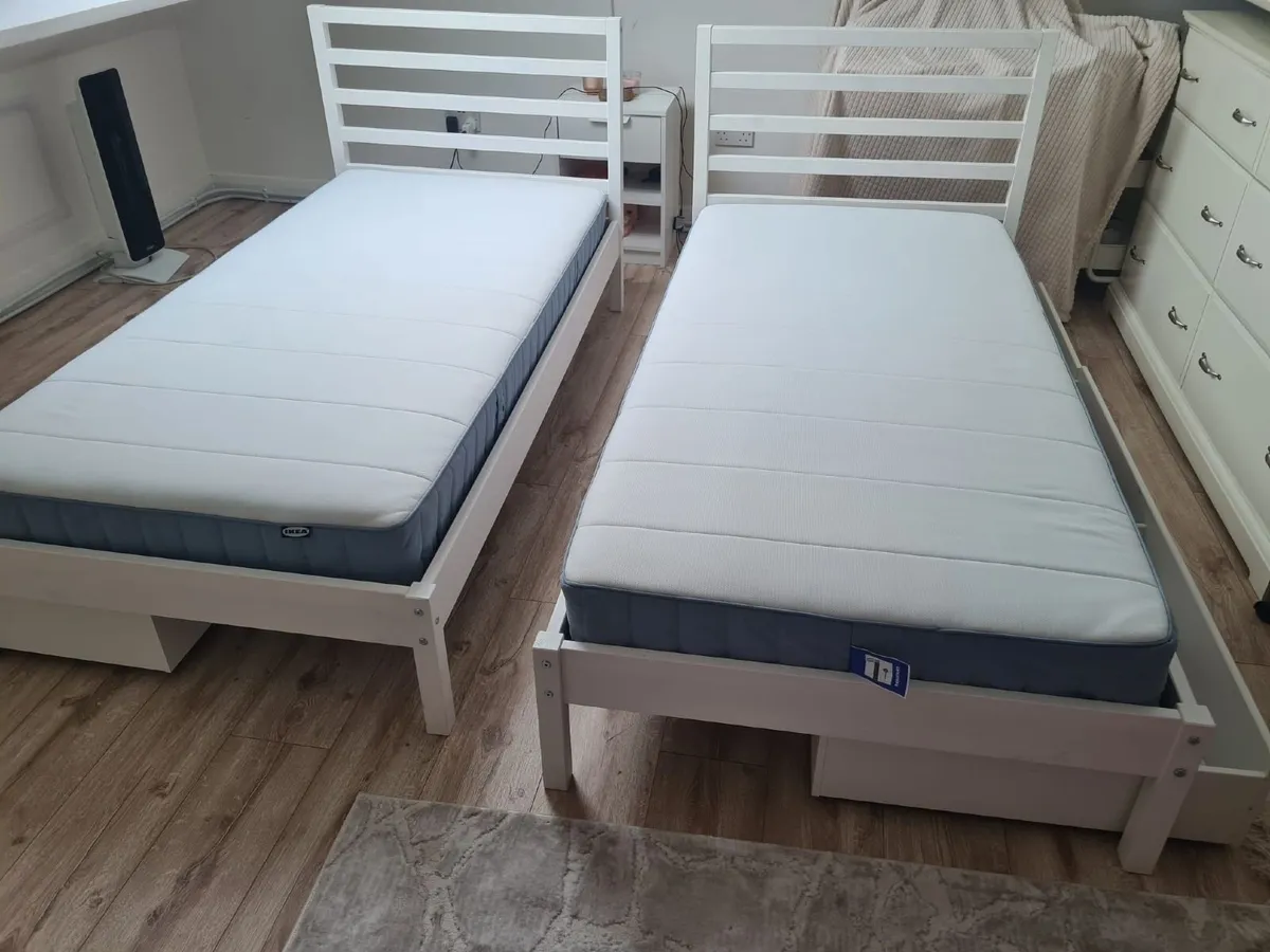 Two Single Beds with Mattresses – Unused - Image 1