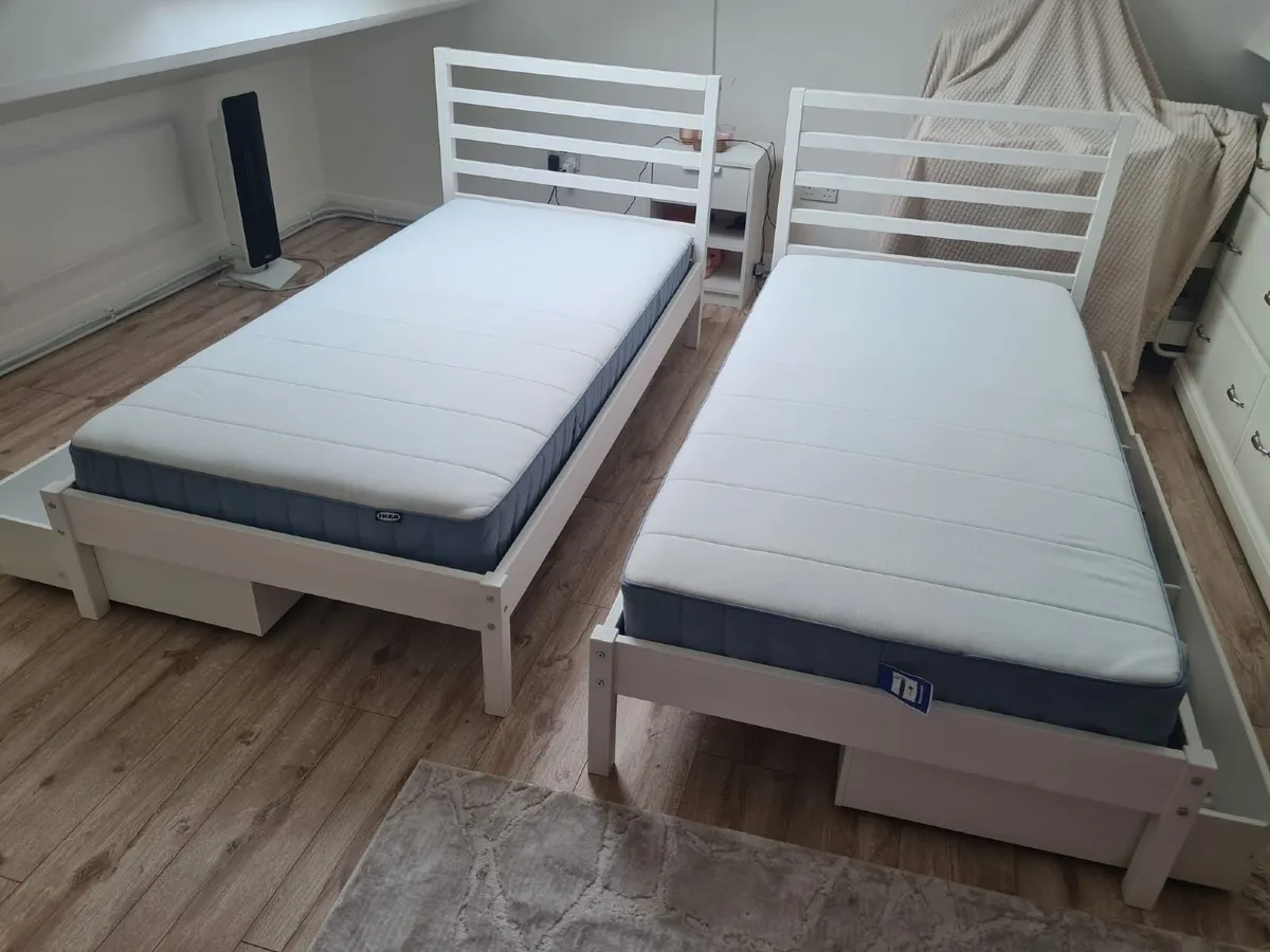 Two Single Beds with Mattresses – Unused - Image 2