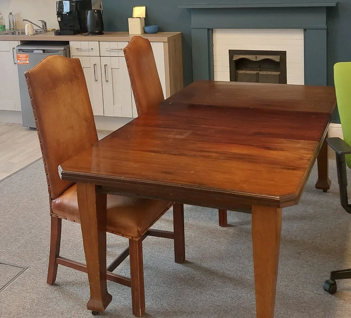 Large Mahogany Extending Dining + 12 chairs - Image 1
