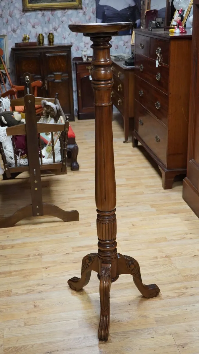 Mahogany Torchere / Plant Stand - Image 2