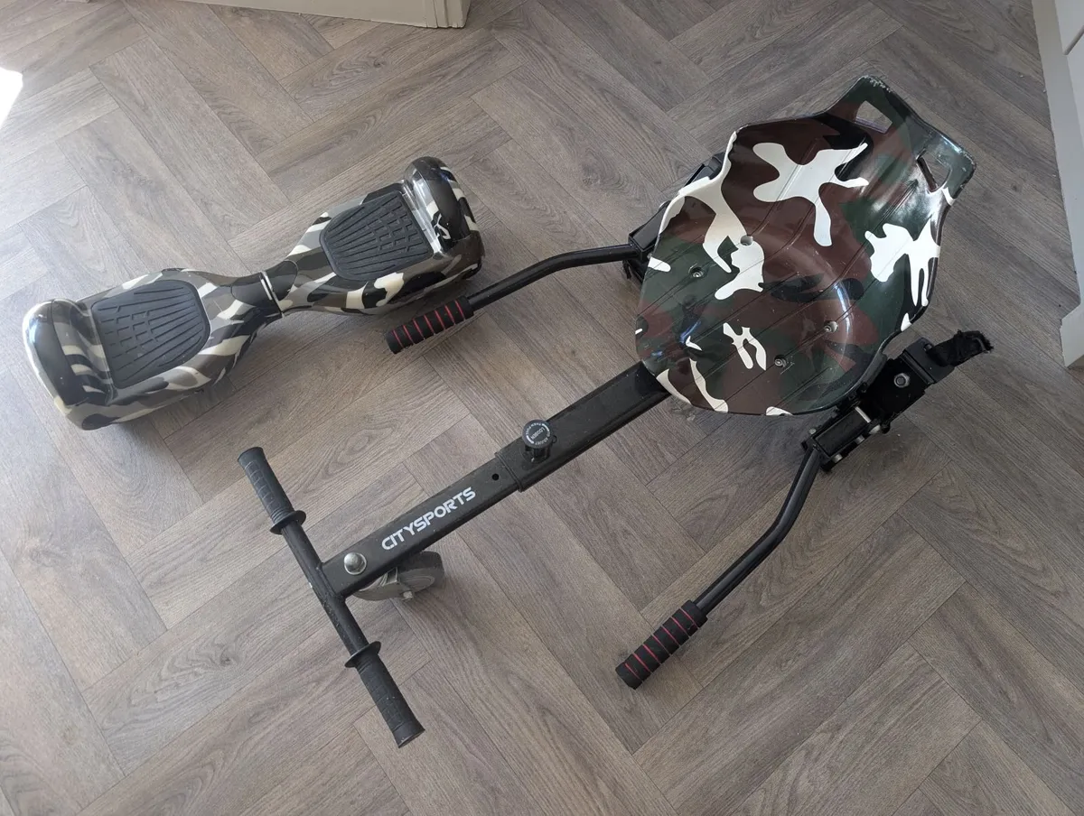 Bluetooth Hoverboard with Cart - Image 1