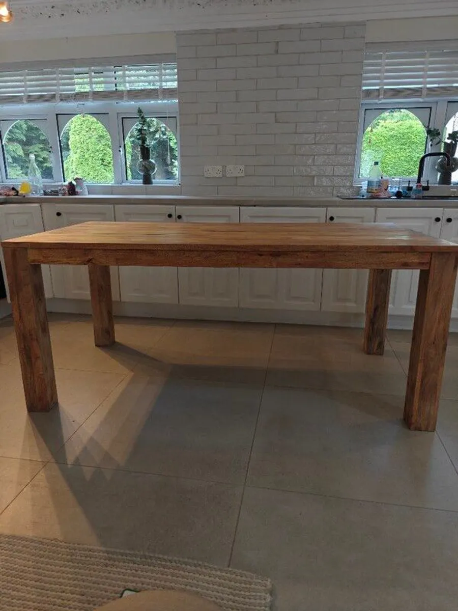 Solid Wood Dining Table  Harvey Norman  180 x 90 cm - Image 2