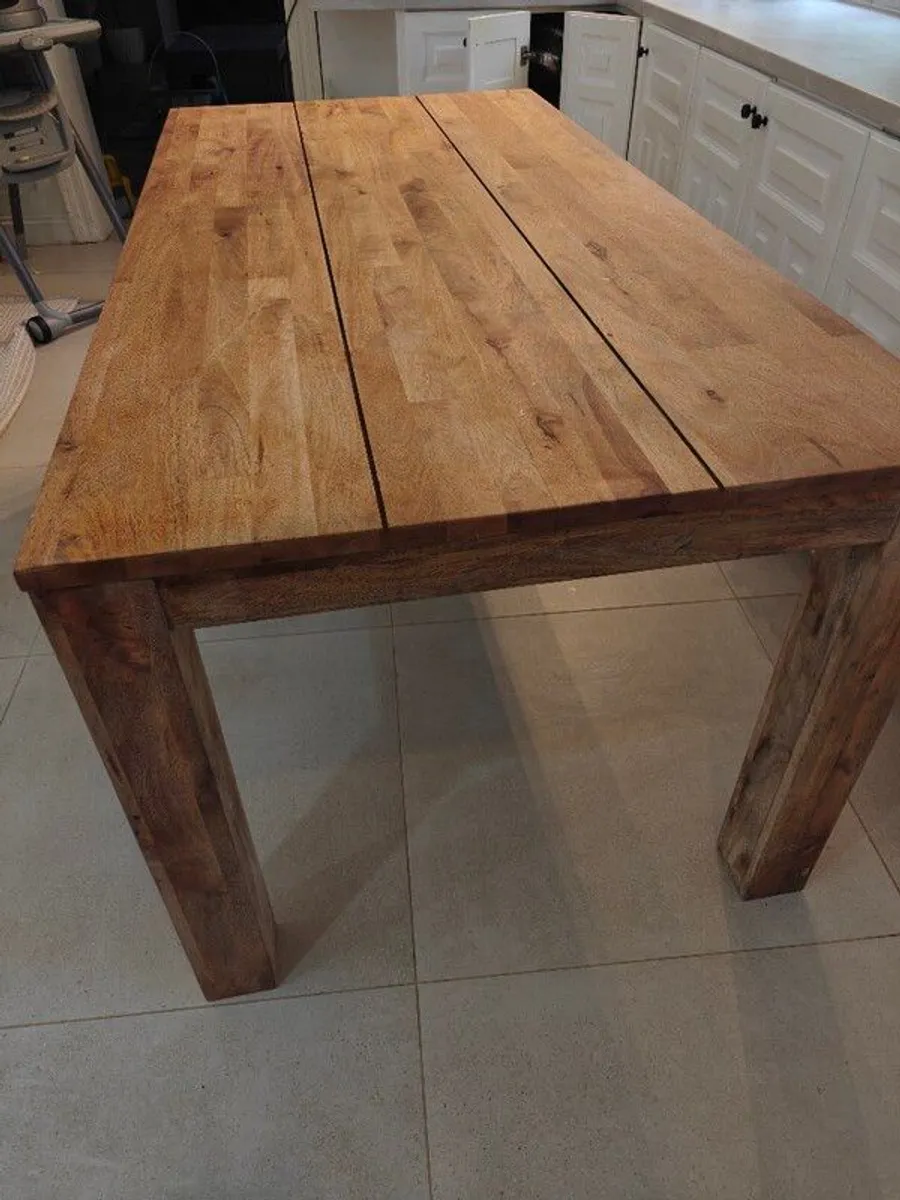 Solid Wood Dining Table  Harvey Norman  180 x 90 cm - Image 3