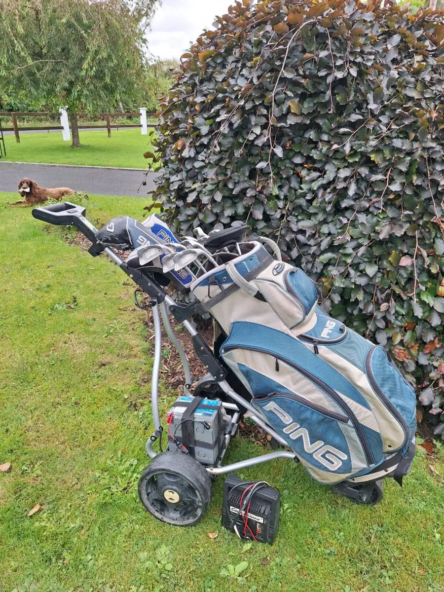 Golf clubs. Ping and electric trolley - Image 1