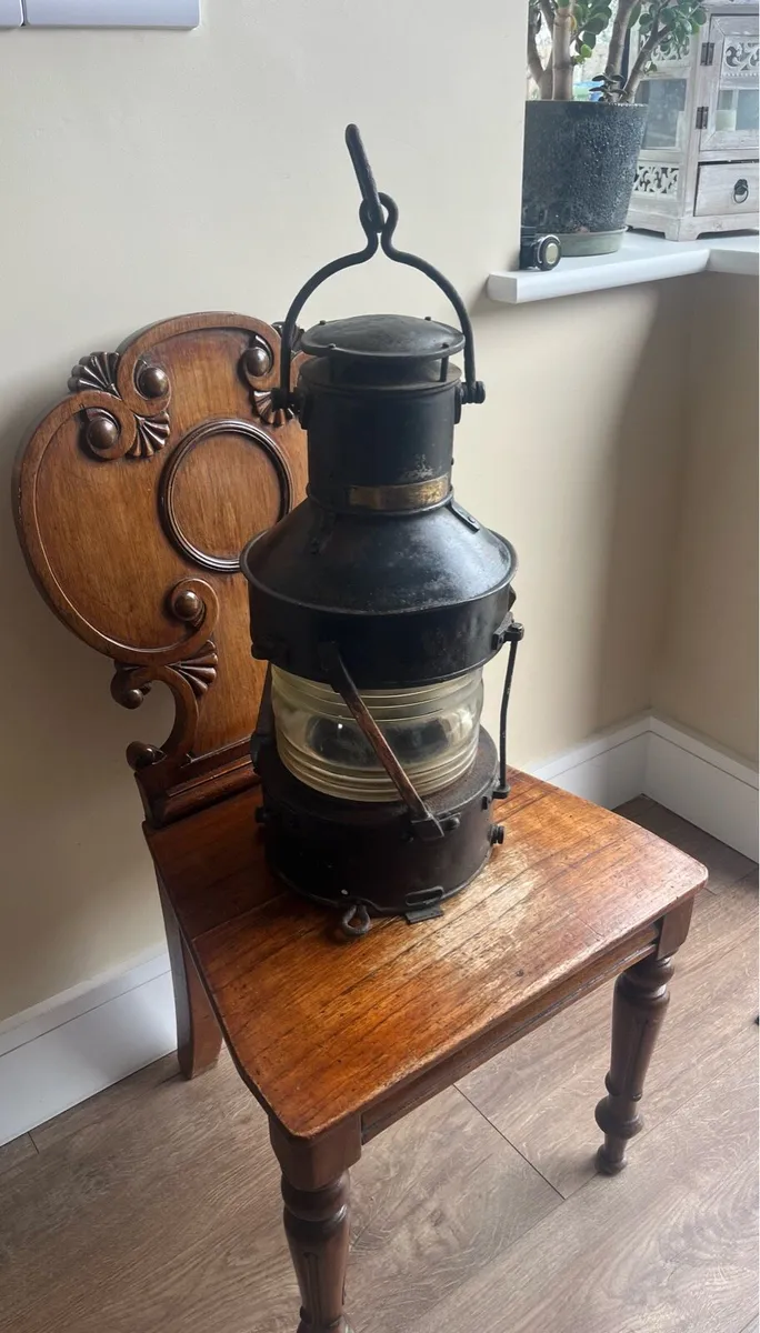 1942 Anderson & Gyde Ships Oil Lamp - Image 2