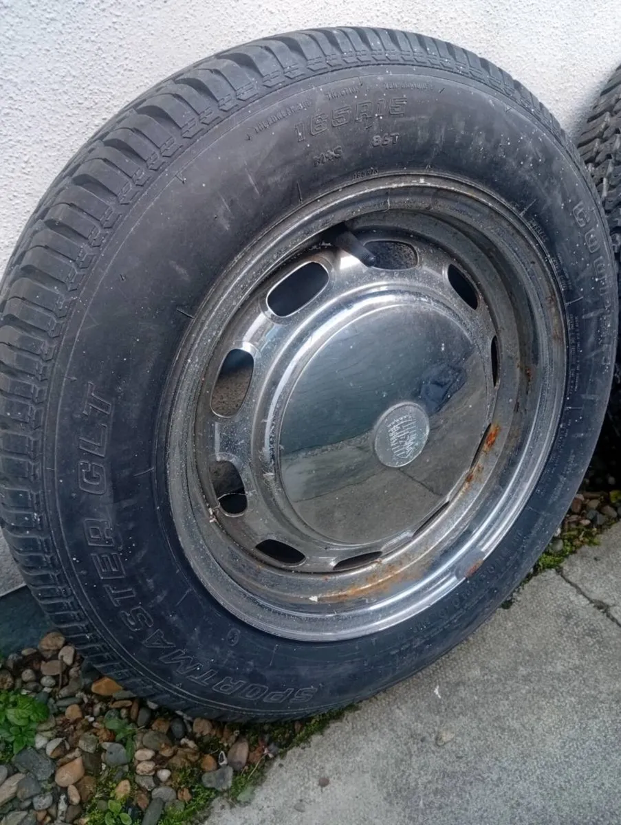 Porsche steel wheels on Vredestein 165 HR 15 tyres - Image 2