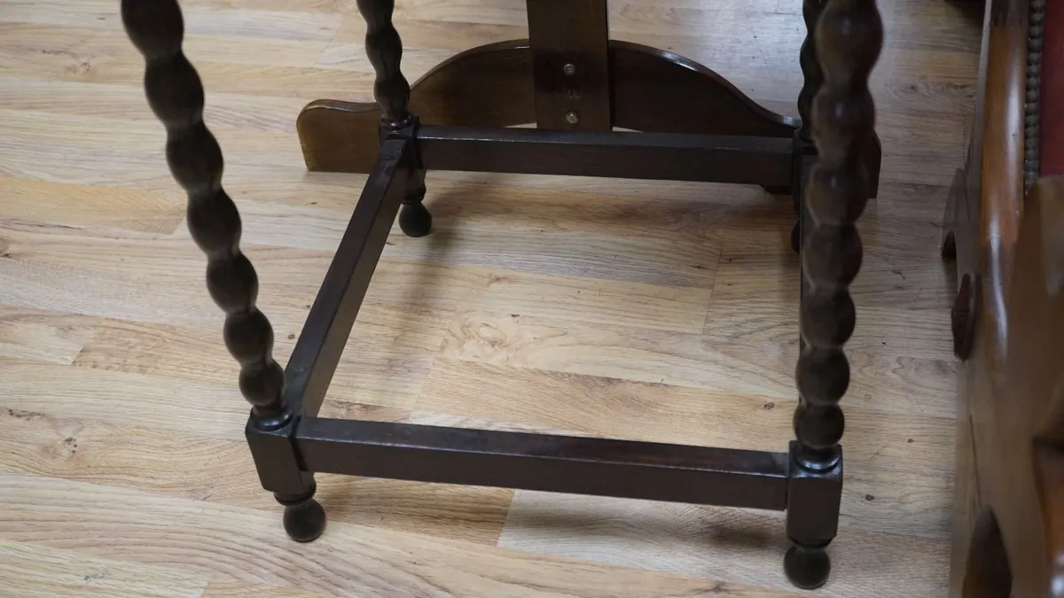 Barley Twist Dark Wood Occasional Table - Image 3