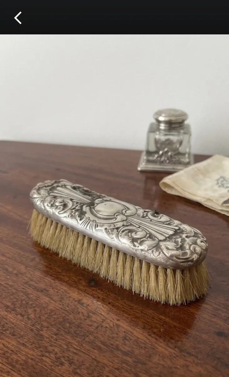 Antique Silver Mounted Clothes Brush - Image 1