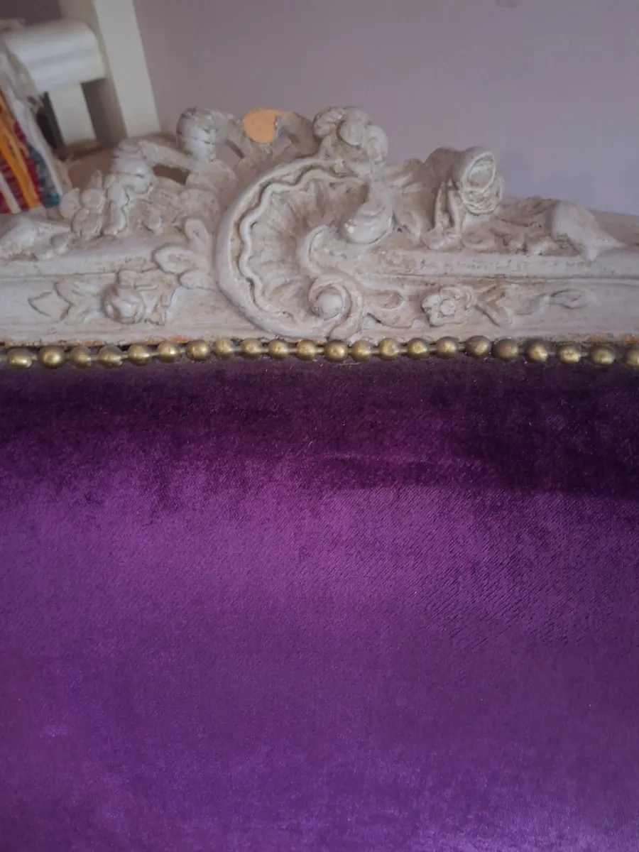 French Louis XV-style wingback chairs X2 - Image 2