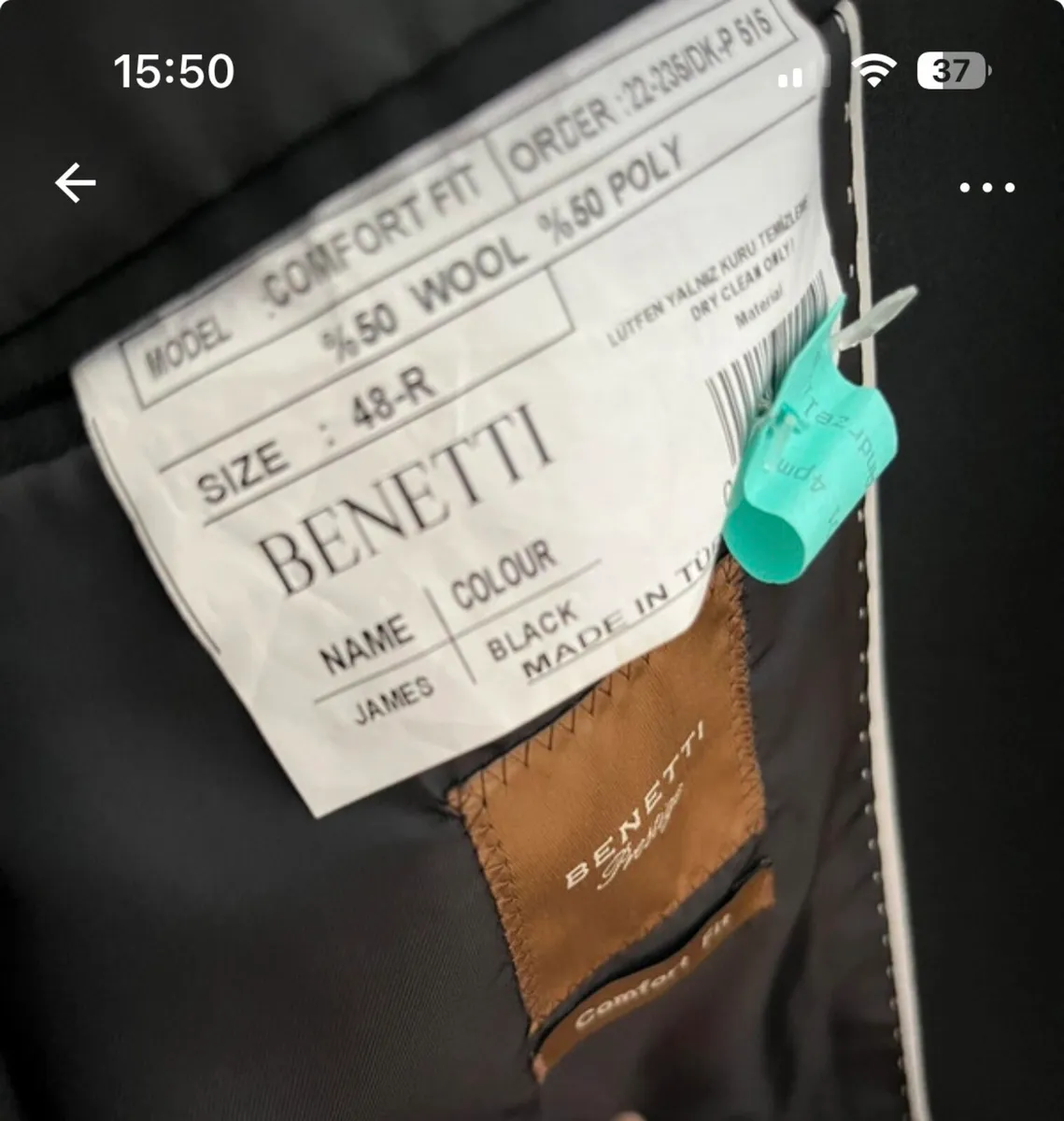 Men’s black suit - Image 3