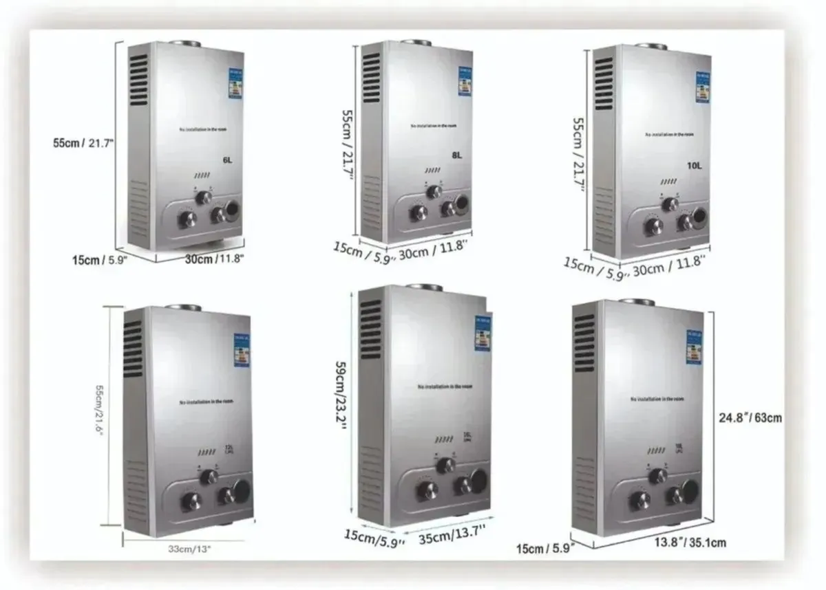 Gas Water Heater 20L Tankless Outdoor Boiler - Image 3