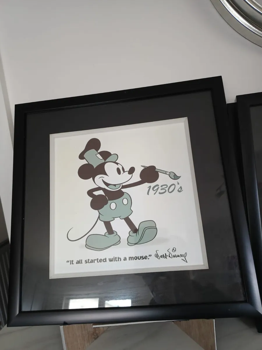 Mickey Mouse framed wall art set of 4 - Image 3