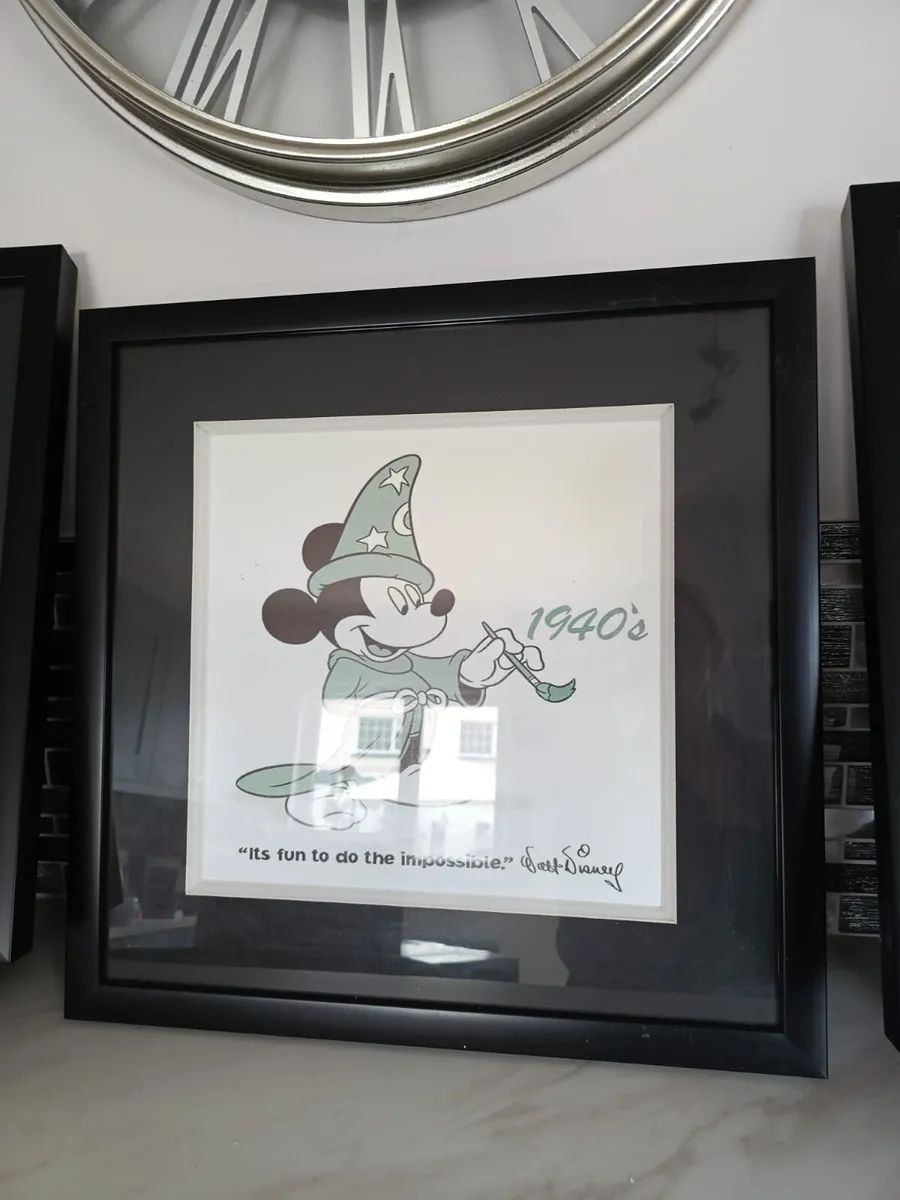 Mickey Mouse framed wall art set of 4 - Image 4