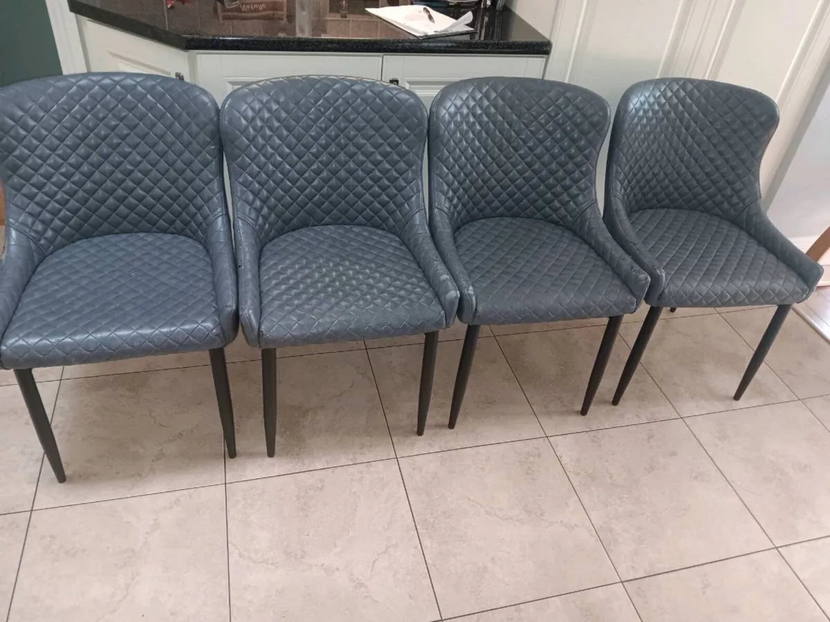 Leather dining chairs - Image 1