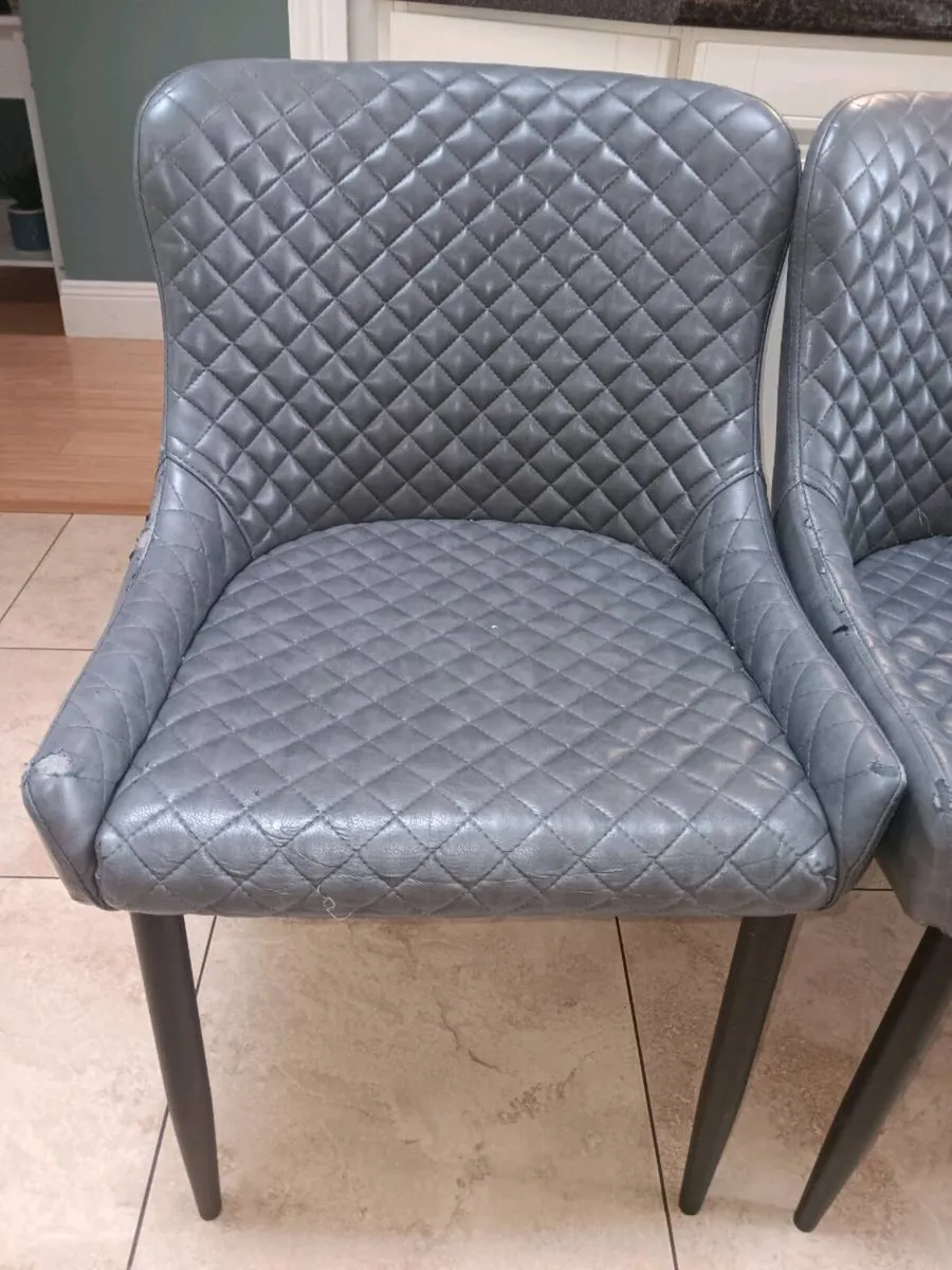 Leather dining chairs - Image 2