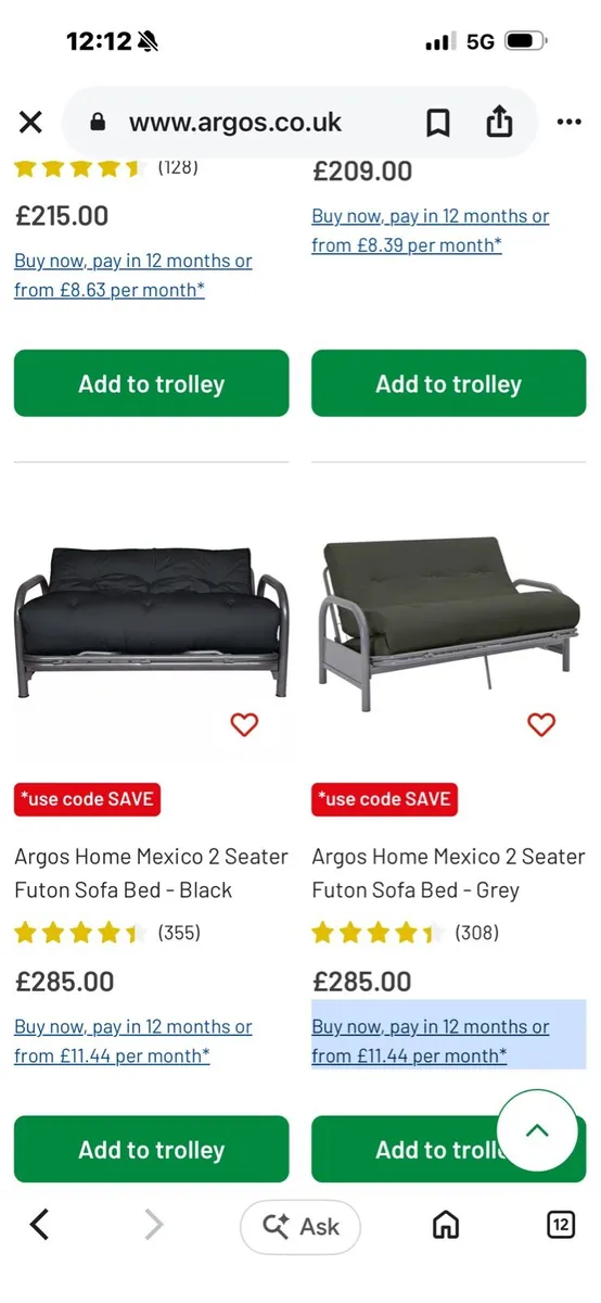Futon sofa - Image 1