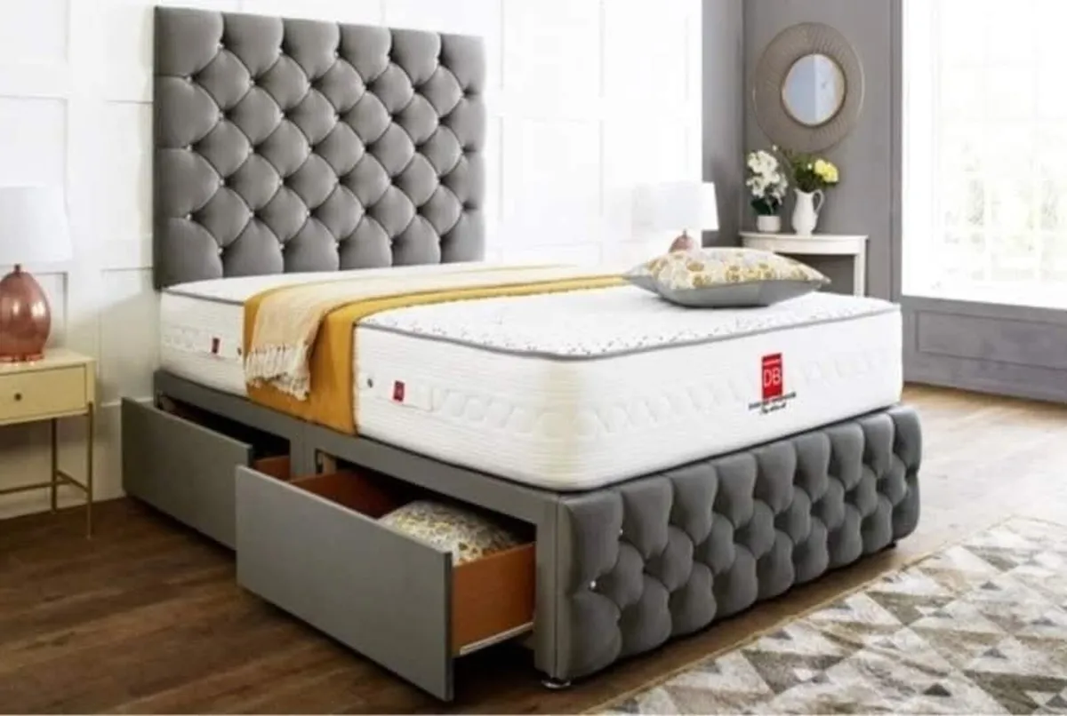 Classic Divan Beds Frames With Drawers Storage - Image 3