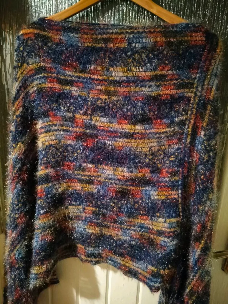 Shein knit, fuzzy light weight poncho made with a  - Image 2