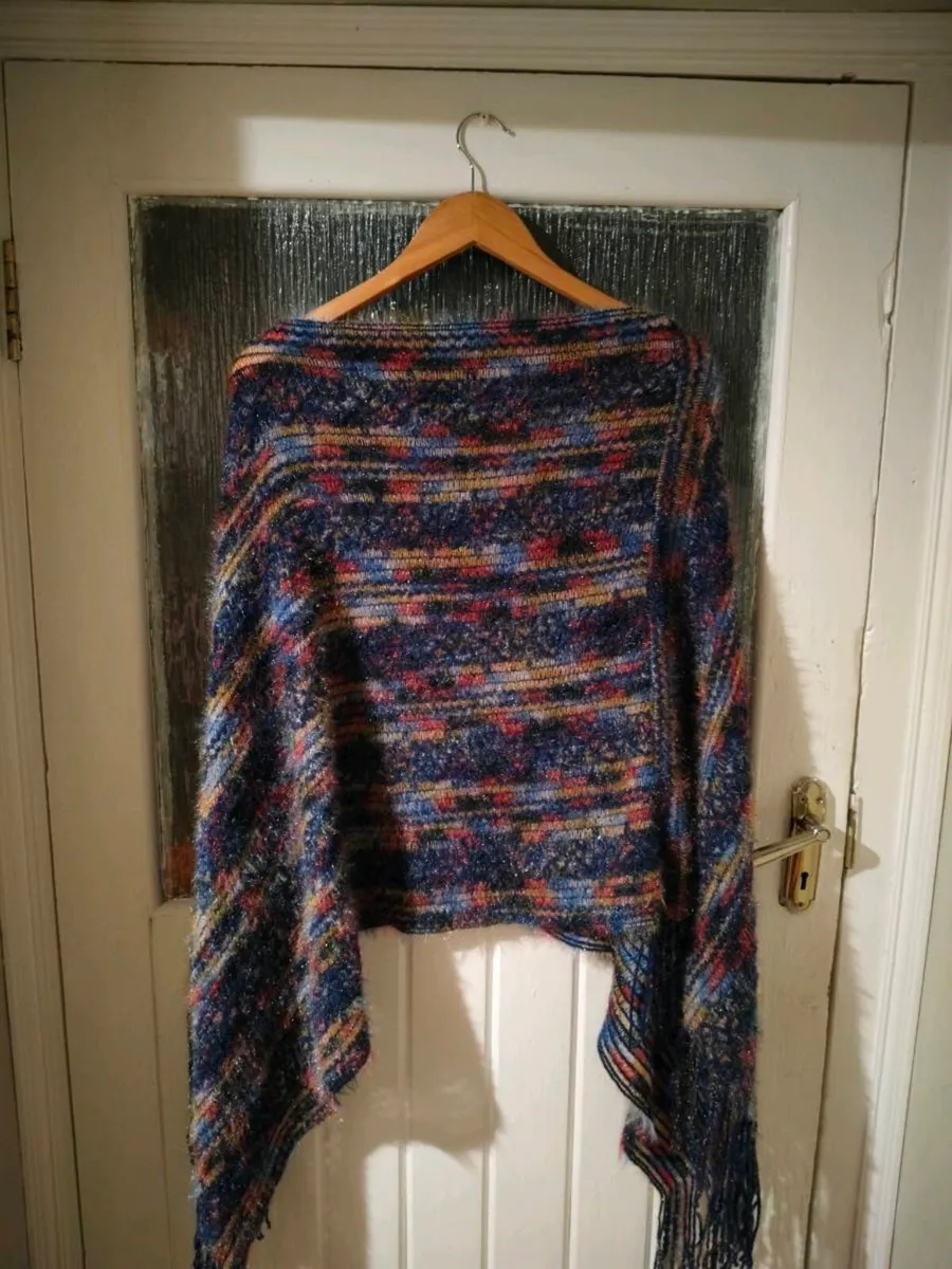 Shein knit, fuzzy light weight poncho made with a  - Image 4