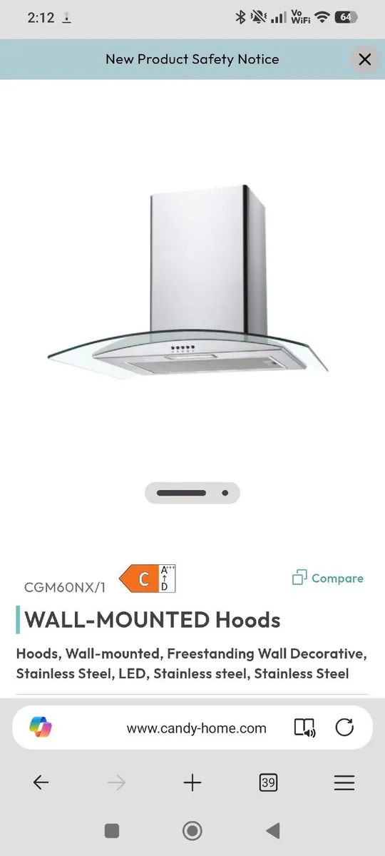 Cooker hood - Image 1