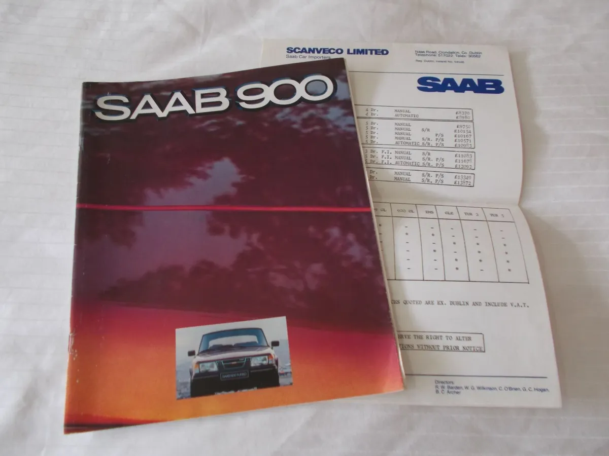 Saab 900 Turbo Sales Brochure 1979 - Image 1